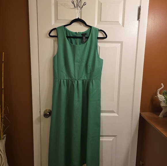 Elegant J Crew Green Sleeveless Dress - Picture 11 of 12
